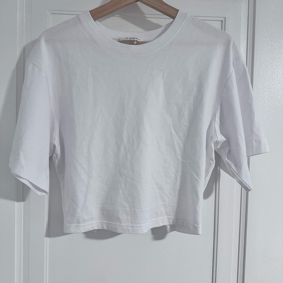 Frame White Elastic Back Tee Medium - Picture 4 of 5